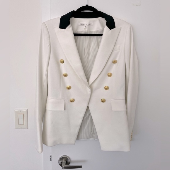 Veronica Beard Jack Peak-Lapel Riding One-Button Blazer - Picture 5 of 10